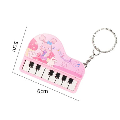 Funny Piano Keychain Mini Toy Camera Key Ring Gift Toy Bag Key Chains Accessories Children Boys Pendant Key Holder Jewelry Gift