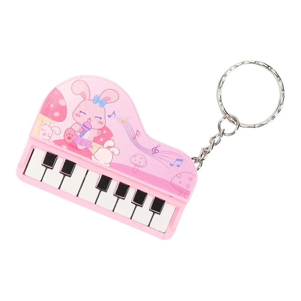 Funny Piano Keychain Mini Toy Camera Key Ring Gift Toy Bag Key Chains Accessories Children Boys Pendant Key Holder Jewelry Gift