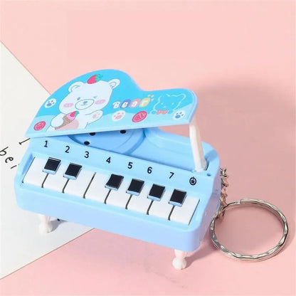 Funny Piano Keychain Mini Toy Camera Key Ring Gift Toy Bag Key Chains Accessories Children Boys Pendant Key Holder Jewelry Gift