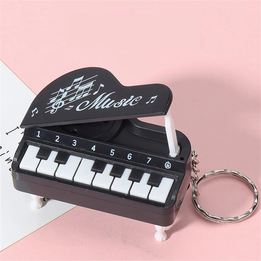 Funny Piano Keychain Mini Toy Camera Key Ring Gift Toy Bag Key Chains Accessories Children Boys Pendant Key Holder Jewelry Gift