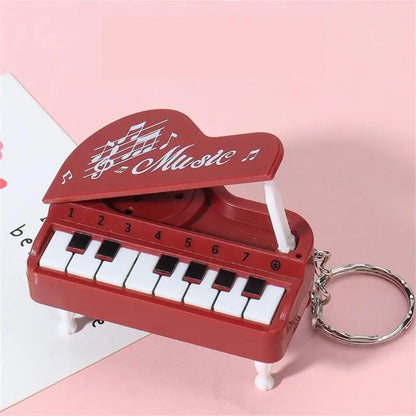 Funny Piano Keychain Mini Toy Camera Key Ring Gift Toy Bag Key Chains Accessories Children Boys Pendant Key Holder Jewelry Gift